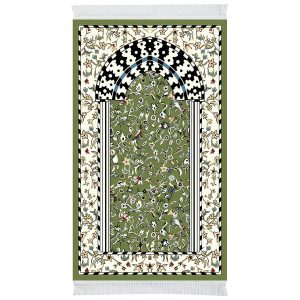 Rawdah Mehrab Floral Islamic Prayer Mat